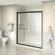 Single Threshold Shower Pan with Center Drain, Non-Slip Texture Acrylic and Fiberglass Shower Base - White