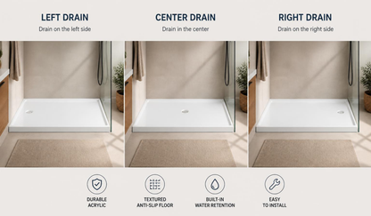 Classic 500 Alcove Shower Base – 60" x 32"