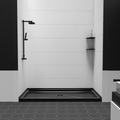 White Large Tile Acrylic Shower Wall Panels – 0.11in Thick, Includes Corner & Edge Trim, Waterproof & Low-Maintenance Bathroom Upgrade