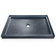 Aquacraft Bathworks Shower Base 48 in. L x 32 in. W, Acrylic Alcove Center Drain Shower Pan, Low Profile Slip-Resistant, Single Threshold, Slate Gray