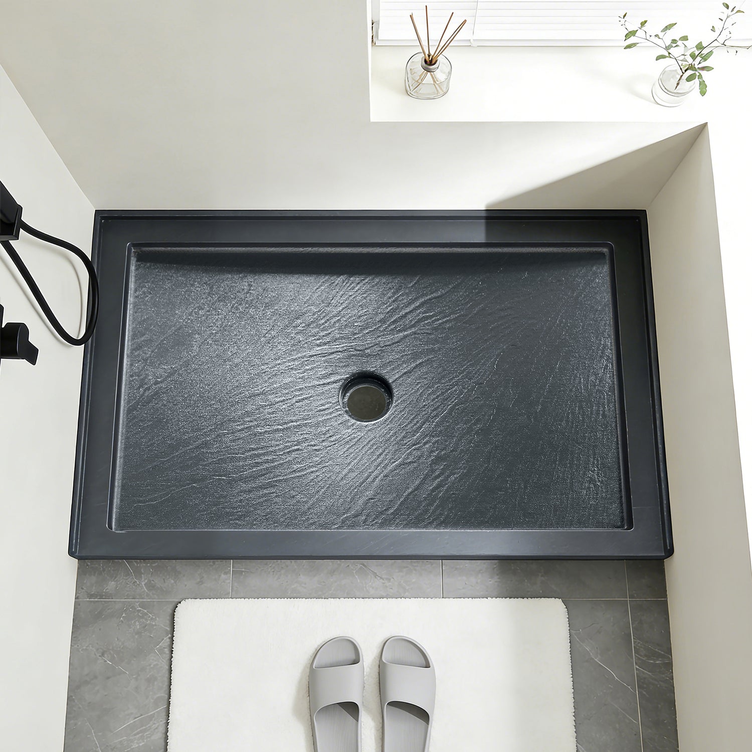 48 x 32 Center Drain Shower Base