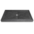 60 x 34 Center Drain Shower Base with 3-Sided Integrated Tile Flange