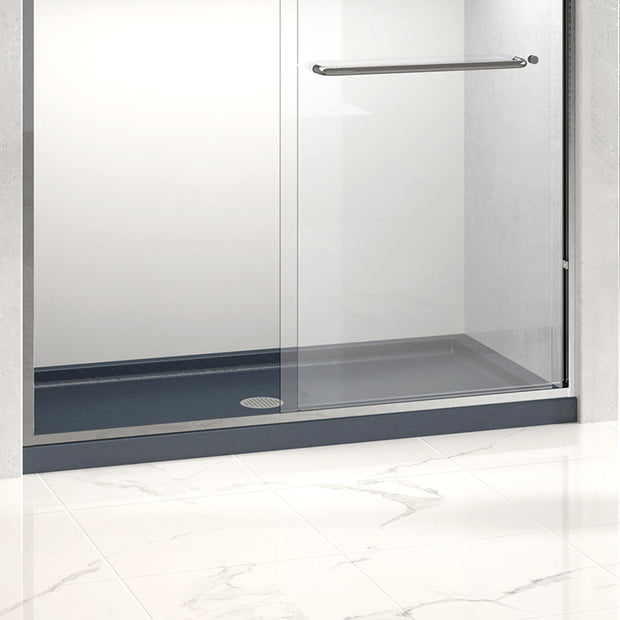 60 in. x 36 in. Center Drain Shower Base, Single Threshold Alcove Acrylic Shower Pan with Integrated Tile Flange, Slip-Resistant Floor, Multiple Finish Options