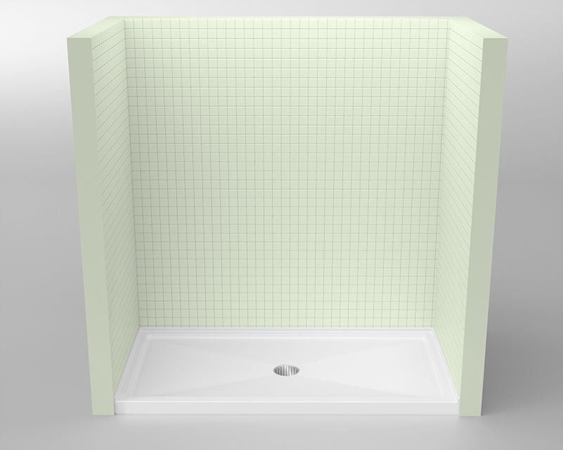 72 in. x 36 in. Center Drain Shower Base, Single Threshold Alcove Acrylic Shower Pan with 3-Sided Integrated Tile Flange, Slip-Resistant Floor, White