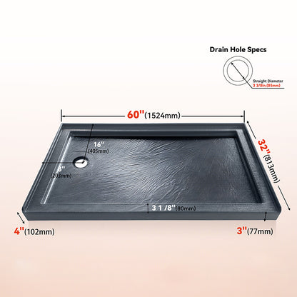 60 x 32 Left Drain Shower Base