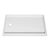 60 in. x 32 in. Left Drain Shower Base, Single Threshold Alcove Acrylic Shower Pan, Low Profile Slip-Resistant Floor with Integrated Flange, Multiple Finish Options