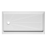 60 in. x 32 in. Left Drain Shower Base, Single Threshold Alcove Acrylic Shower Pan, Low Profile Slip-Resistant Floor with Integrated Flange, Multiple Finish Options