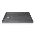 60 x 34 Left Drain Shower Base with Single Threshold Alcove Design