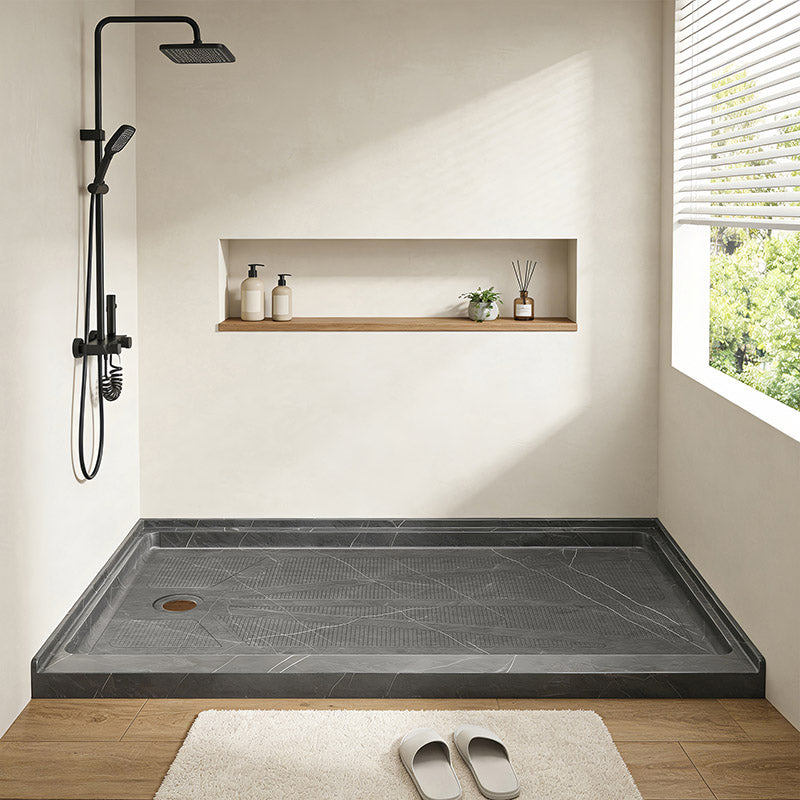 60 in. x 34 in. Left Drain Shower Base, Single Threshold Alcove Acrylic Shower Pan, Slip-Resistant Textured Floor, Multiple Finish Options