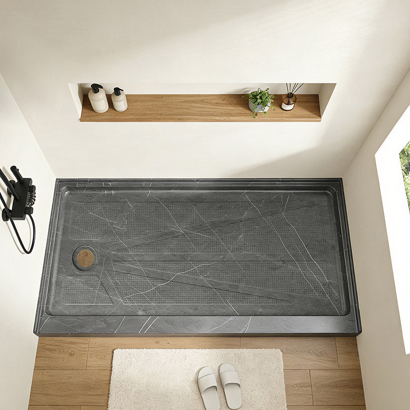 60 in. x 34 in. Left Drain Shower Base, Single Threshold Alcove Acrylic Shower Pan, Slip-Resistant Textured Floor, Multiple Finish Options