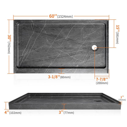 60 x 30 Alcove Shower Base