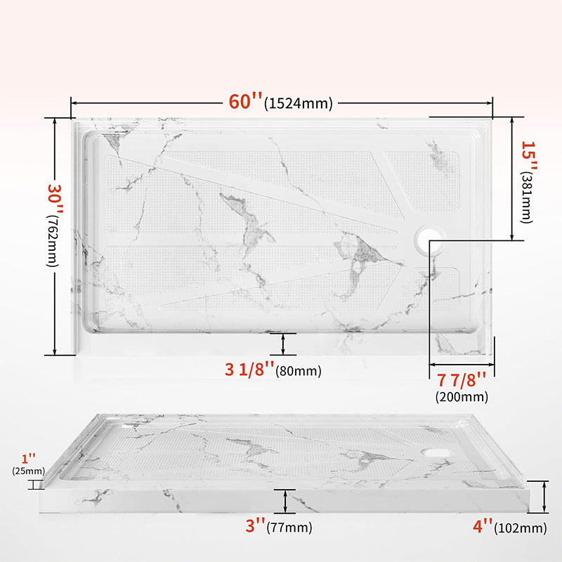 60 x 30 Alcove Shower Base