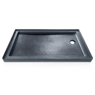 60 in. x 32 in. Right Drain Shower Base, Single Threshold Alcove Acrylic Shower Pan with Integrated Tile Flange, Low Profile Slip-Resistant Floor, Multiple Finish Options