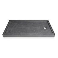 60 in. x 32 in. Right Drain Shower Base, Single Threshold Alcove Acrylic Shower Pan with Integrated Tile Flange, Low Profile Slip-Resistant Floor, Multiple Finish Options