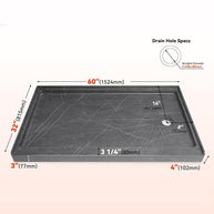 60 in. x 32 in. Right Drain Shower Base, Single Threshold Alcove Acrylic Shower Pan with Integrated Tile Flange, Low Profile Slip-Resistant Floor, Multiple Finish Options