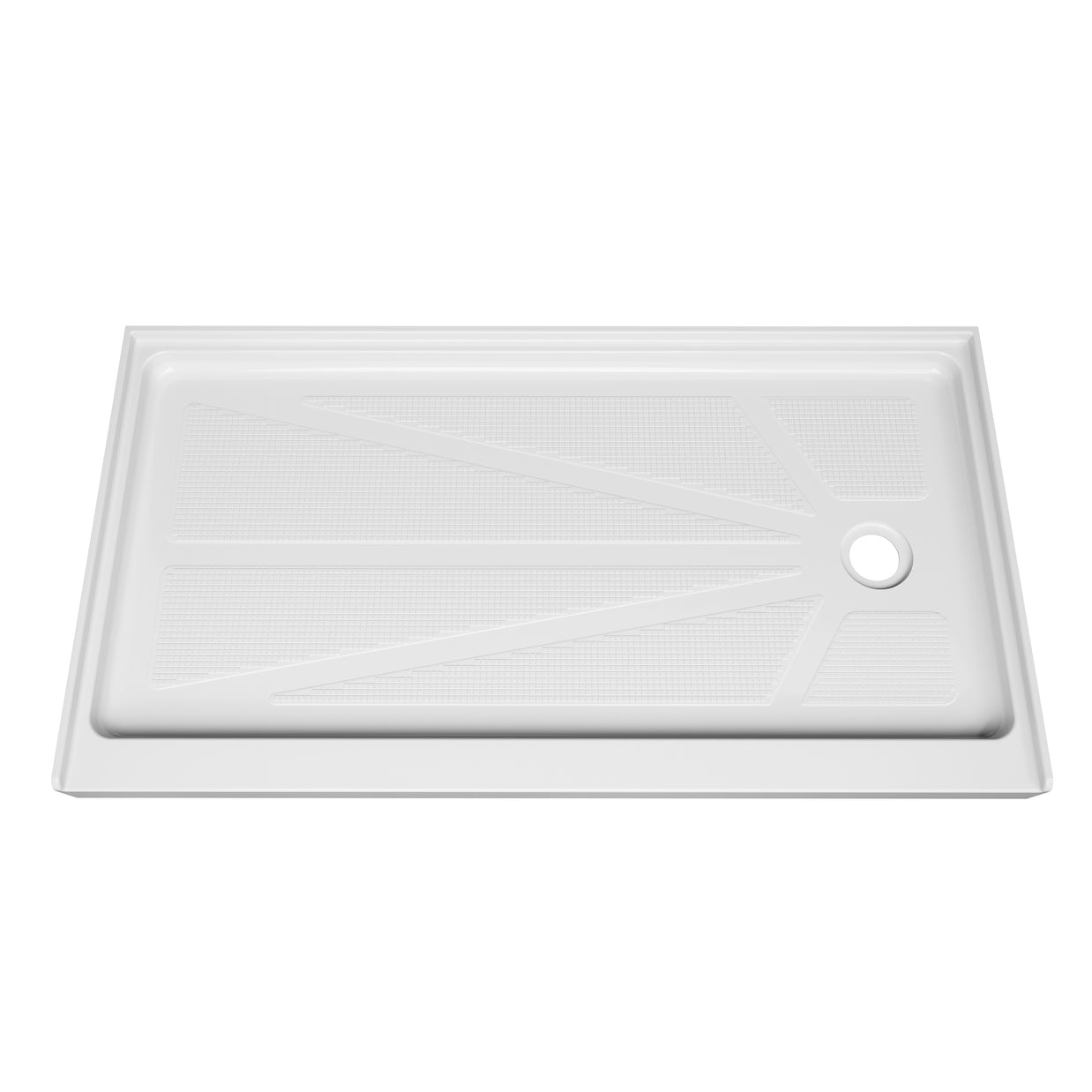 60 in. x 32 in. Right Drain Shower Base, Single Threshold Alcove Acrylic Shower Pan with Integrated Tile Flange, Low Profile Slip-Resistant Floor, Multiple Finish Options