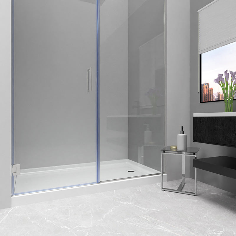 60 in. x 36 in. Alcove Shower Base with Right Drain, Low Profile Slip Resistant Acrylic Fiberglass Shower Pan, Available in White and Gray Marble Finishes