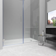 60 in. x 36 in. Alcove Shower Base with Right Drain, Low Profile Slip Resistant Acrylic Fiberglass Shower Pan, Available in White and Gray Marble Finishes