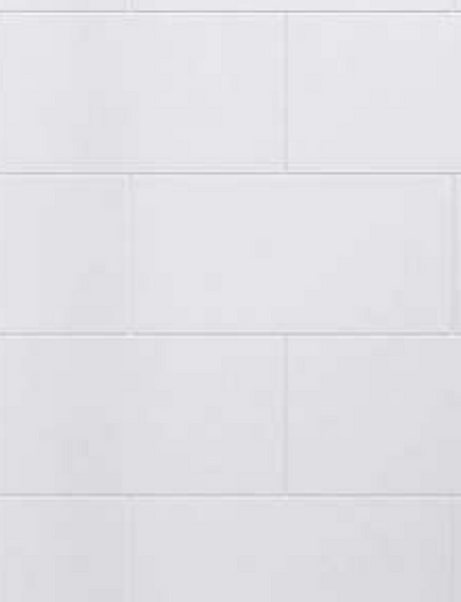 White Small Tile Glossy Acrylic Shower Wall Panels – 0.11in Thick, Includes Corner &amp; Edge Trim, Waterproof &amp; Low-Maintenance Bathroom Upgrade