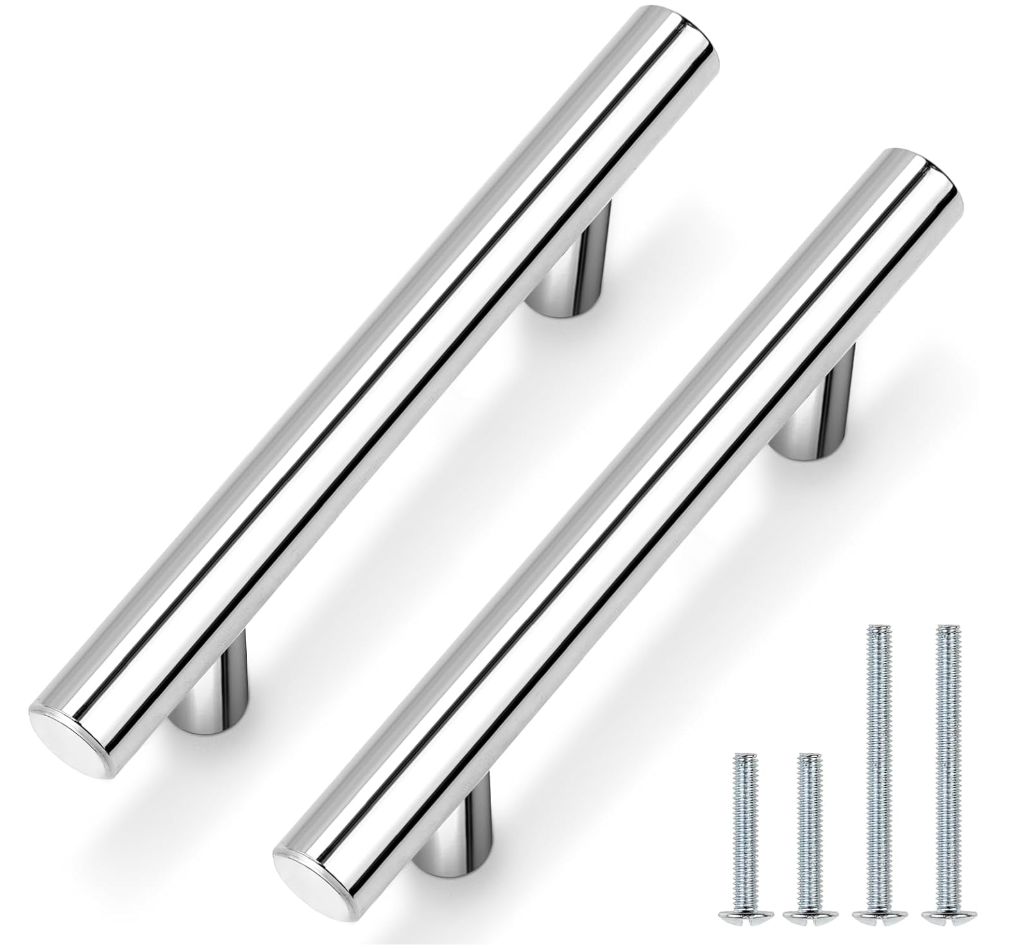 Aquacraft Bathworks Architectural T-Bar Cabinet Pull | Polished Chrome | Set of 2