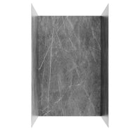 Jazz Gray Matte Acrylic Shower Wall Panels – 0.11in Thick, Includes Corner & Edge Trim, Waterproof & Low-Maintenance Bathroom Upgrade