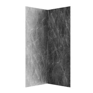 Jazz Gray Matte Acrylic Shower Wall Panels – 0.11in Thick, Includes Corner & Edge Trim, Waterproof & Low-Maintenance Bathroom Upgrade